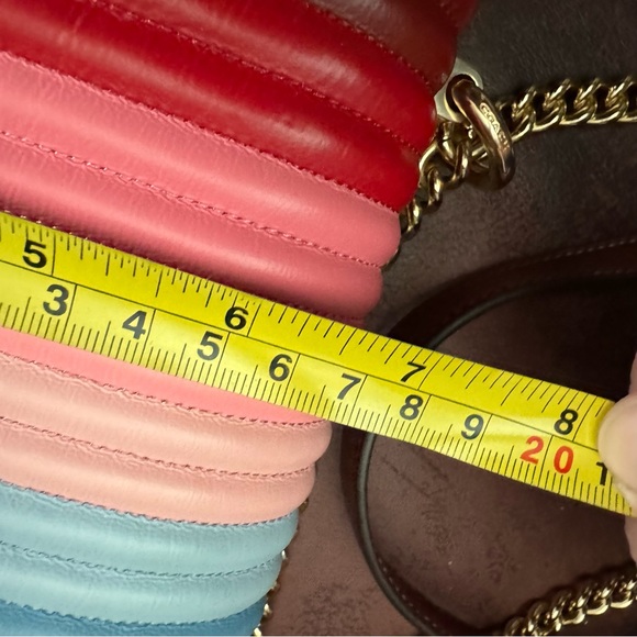 Coach Klare Crossbody With Rainbow Linear Quilting - Picture 13 of 14